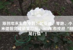 原创年末车市冲刺：比亚迪、零跑、小米提前完成销量目标，2024车市或迎“翘尾行情”！