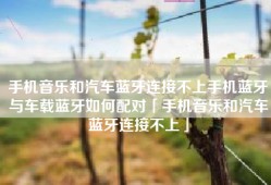 手机音乐和汽车蓝牙连接不上手机蓝牙与车载蓝牙如何配对「手机音乐和汽车蓝牙连接不上」