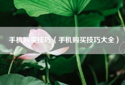 手机购买技巧（手机购买技巧大全）
