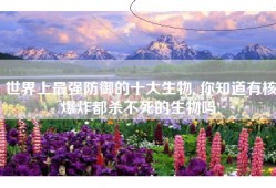 世界上最强防御的十大生物, 你知道有核爆炸都杀不死的生物吗!
