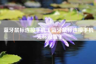 蓝牙鼠标连接手机（蓝牙鼠标连接手机光标设置）