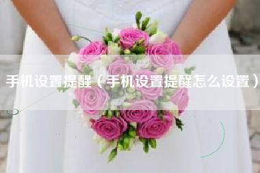 手机设置提醒（手机设置提醒怎么设置）