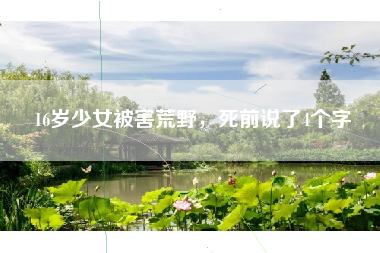 16岁少女被害荒野，死前说了4个字